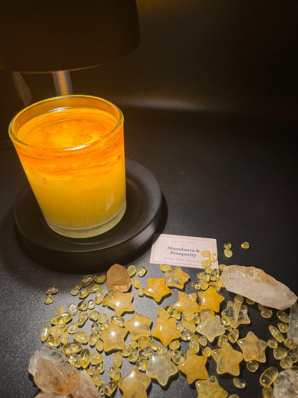 ABUNDANCE & PROSPERITY • Citrine Wickless Candle