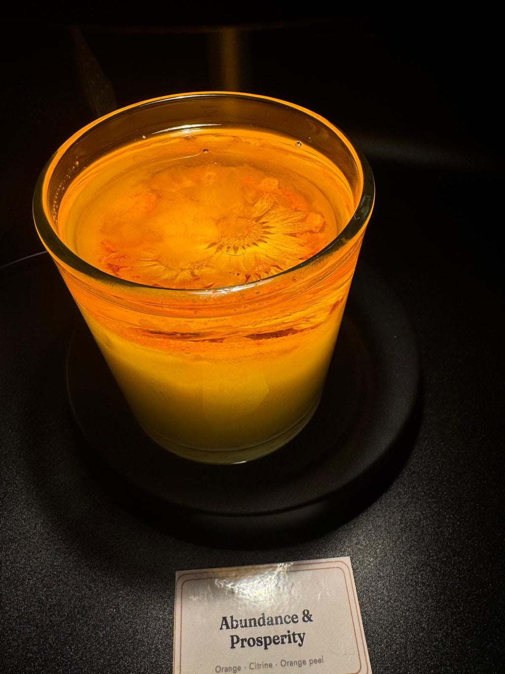 ABUNDANCE & PROSPERITY • Citrine Wickless Candle
