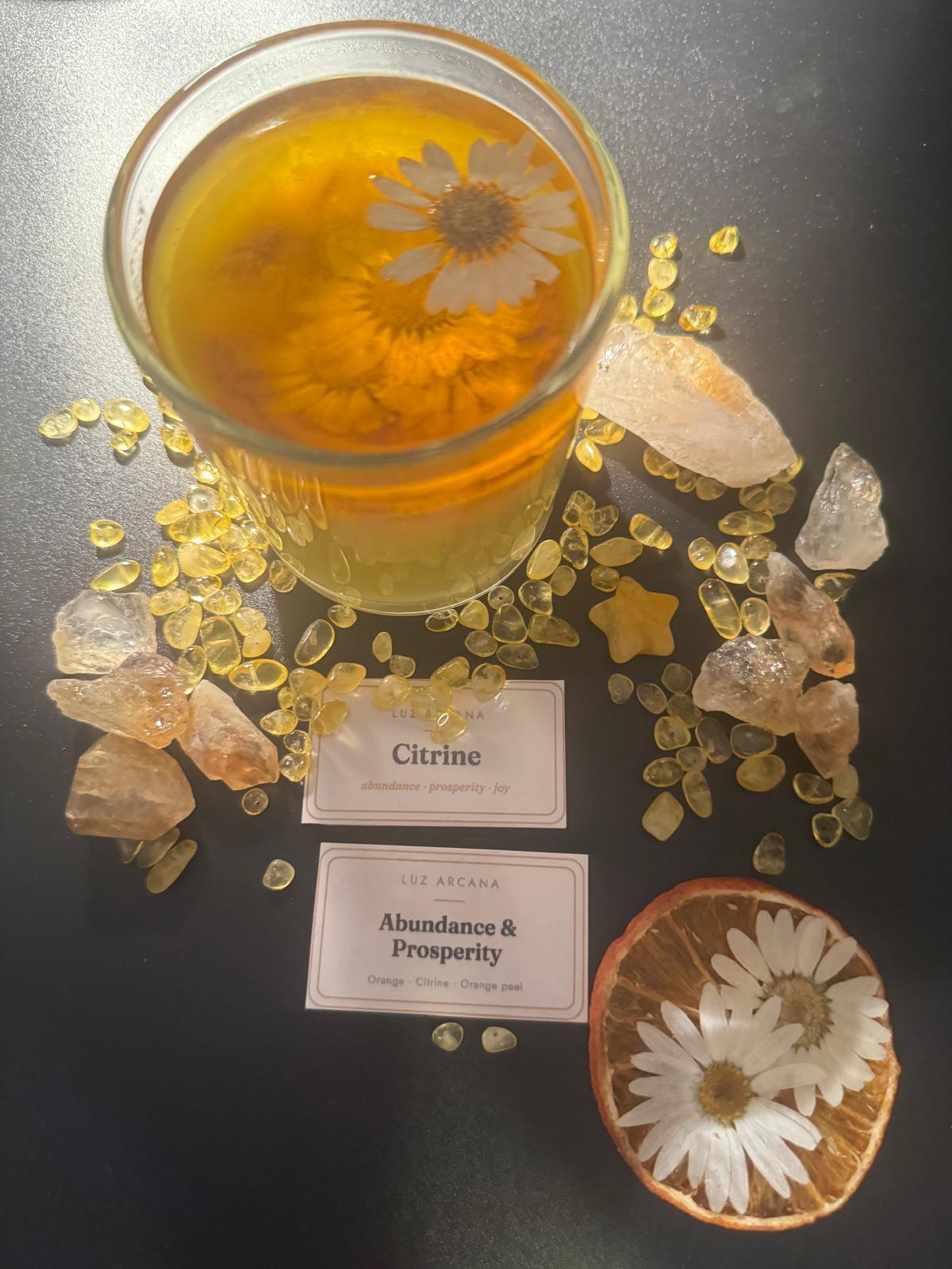 ABUNDANCE & PROSPERITY • Citrine Wickless Candle