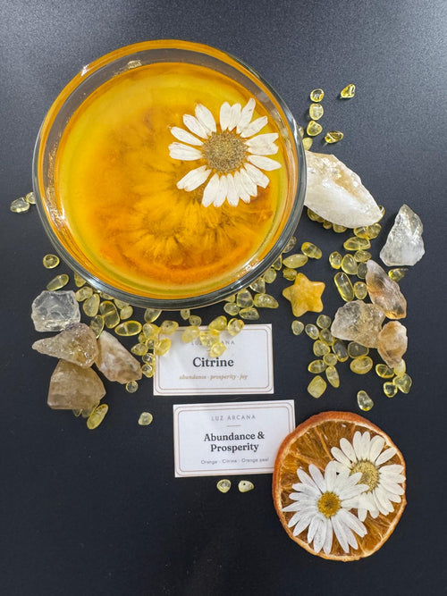 ABUNDANCE & PROSPERITY • Citrine Wickless Candle