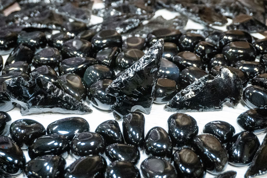 PROTECTION • Black Obsidian Wickless Candle
