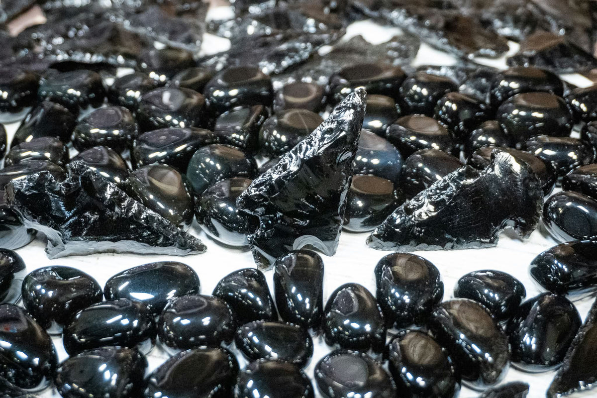 PROTECTION • Black Obsidian Wickless Candle