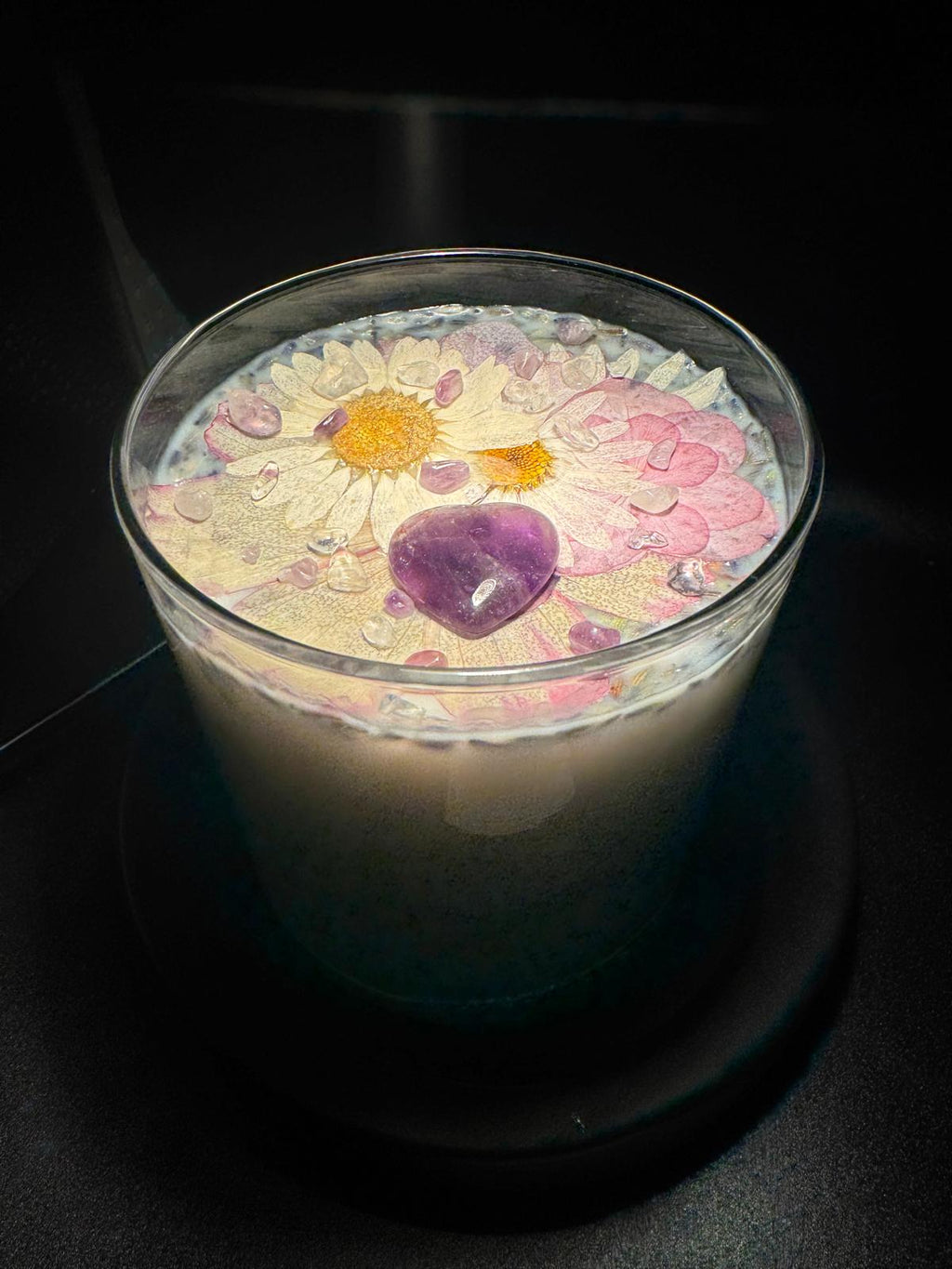 PEACE & CALM • Amethyst Wickless Candle