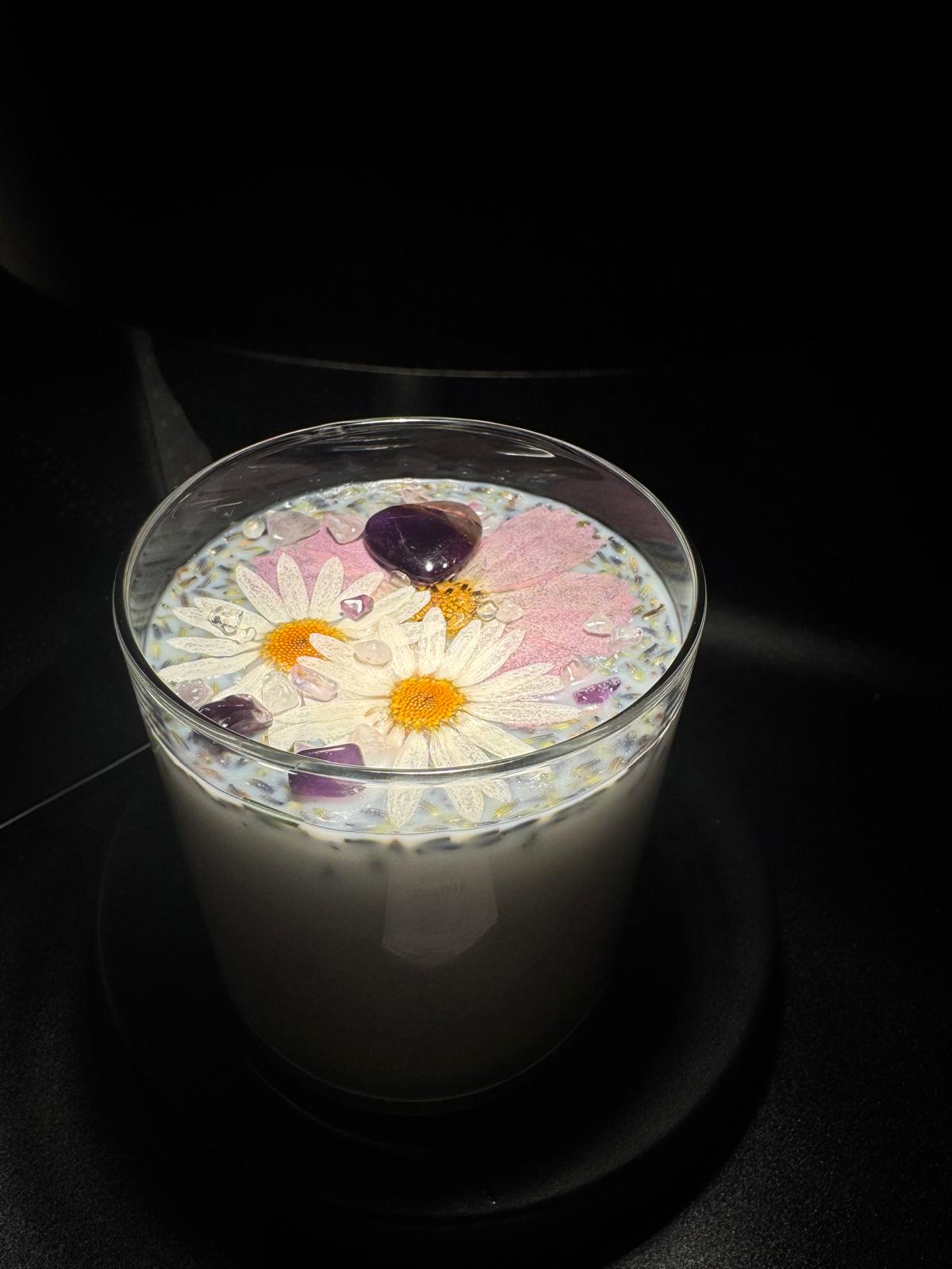 PEACE & CALM • Amethyst Wickless Candle