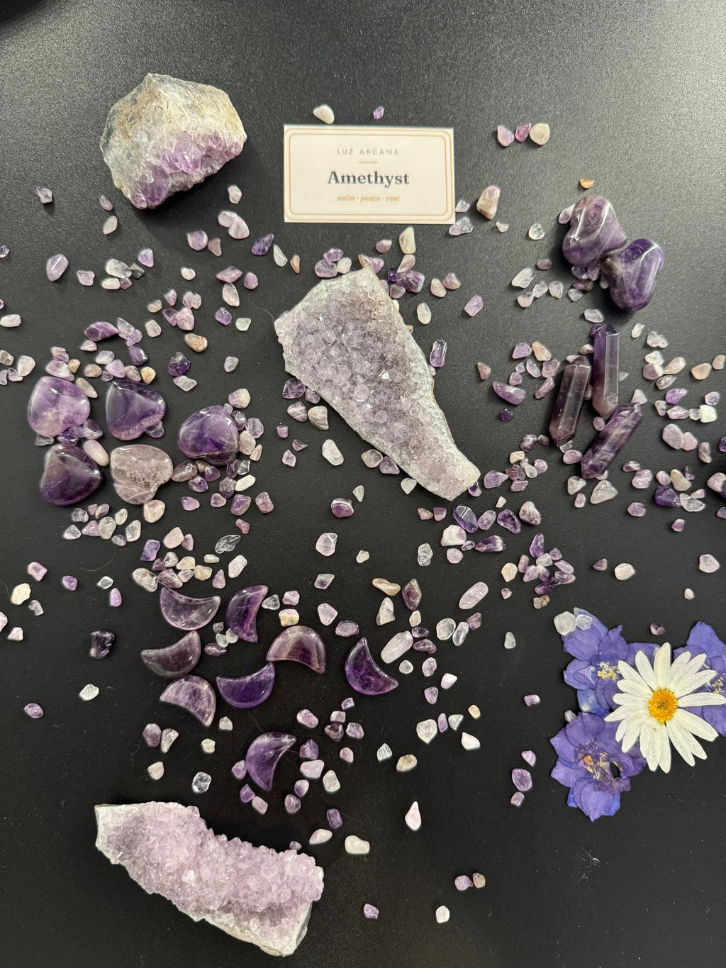 PEACE & CALM • Amethyst Wickless Candle